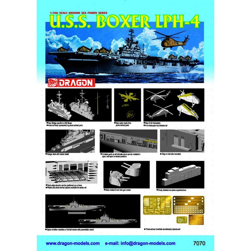 1/700 U.S.S. Boxer LPH-4 Plastic Model Kit