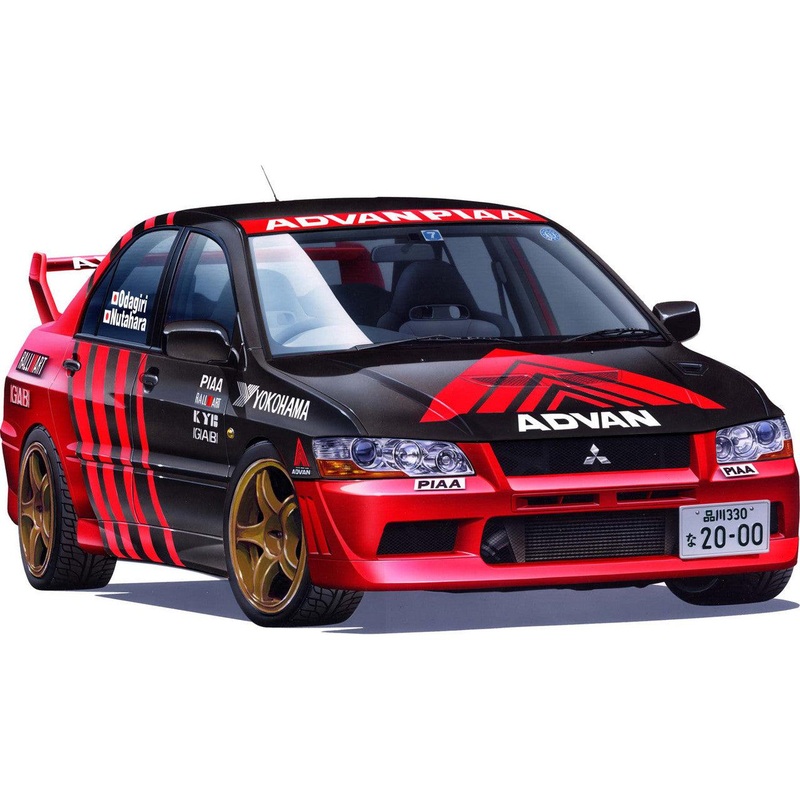 1/24 Advan-Piaa Mitsubishi Lancer Evolution VII (ID-307) Plastic Model Kit