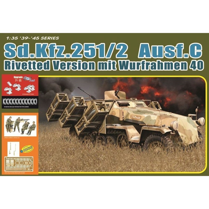 1/35 Sd.Kfz.251 Ausf.C Rivetted Version mit Wurfrahmen 40 Plastic Model Kit