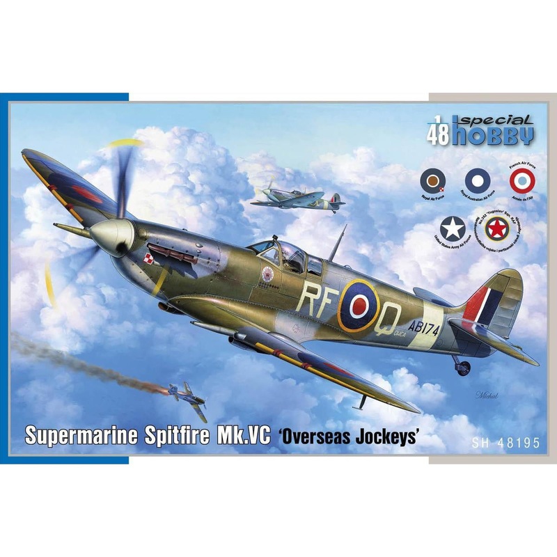 1/48 Supermarine Spitfire Mk.VC ‘Overseas Jockeys’ Plastic Model Kit Aus Decals