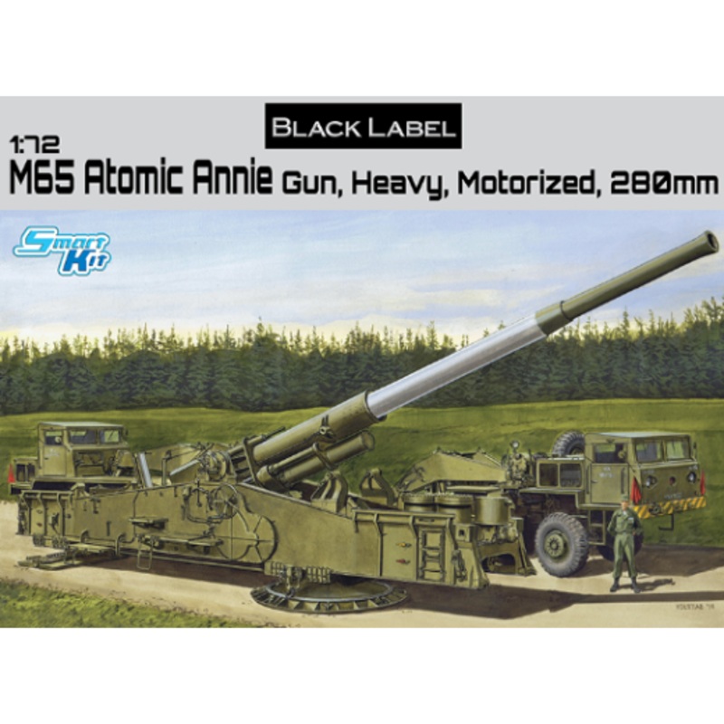1/72 M65 Atomic Annie Gun Heavy Motorized 280mm Plastic Model Kit