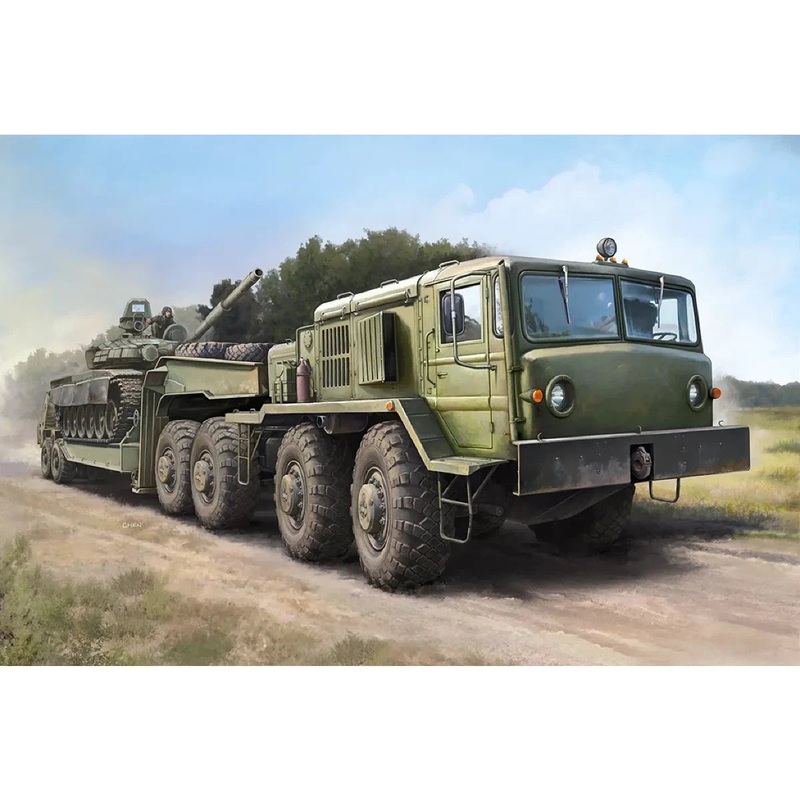 1/72 MAZ-537G Late Production Type with MAZ/ChMZAP-5247G Semi-Trailer Plastic Model Kit