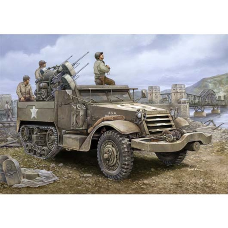 1/16 M16 Multiple-Gun Motor Carriage Plastic Model Kit
