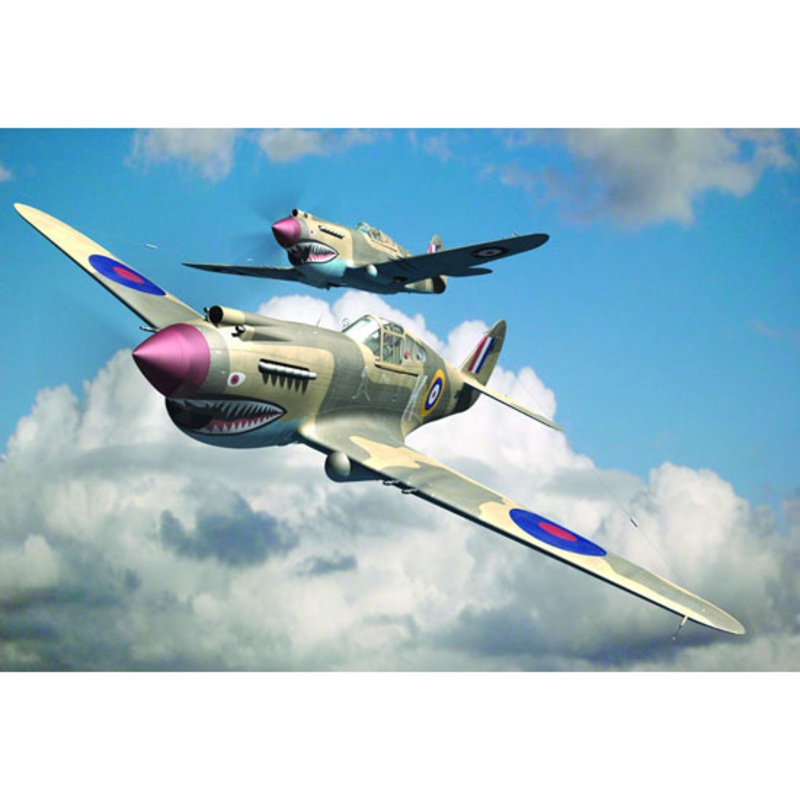 1/48 Curtiss P-40B Warhawk with Aussie Markings Plastic Model Kit