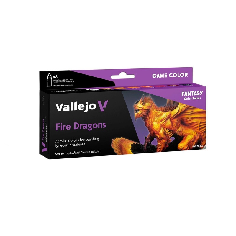 Game Colour Fire Dragons – 8 Colour Acrylic Paint Set
