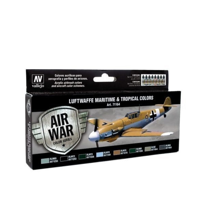 Model Air Luftwaffe Maritime and Tropical Colors Colour Acrylic Airbrush Paint Set