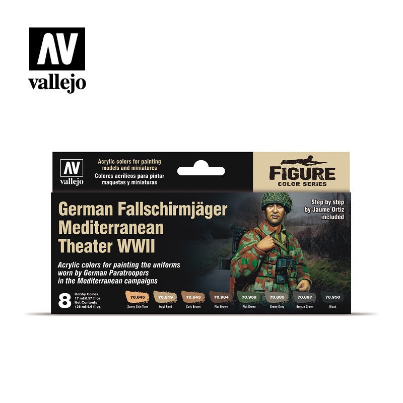 Model Color German Fallschirmjger Mediterranean Theater WWII Acrylic Paint Set