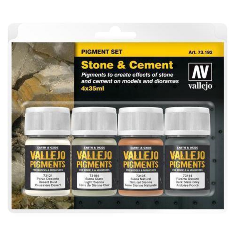 Pigments Set Stone & Cement 4 x 35ml