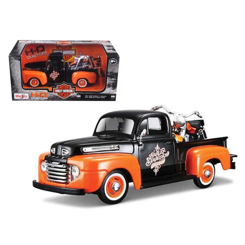1/24 Harley Davidson 1948 Ford F-1 Pickup & 1958 FLH Duo