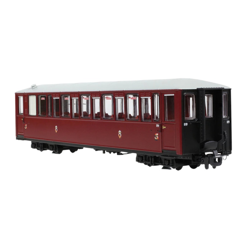 OO9 Ffestiniog Railway ‘Tin Car’ Saloon Third 119 FR Maroon