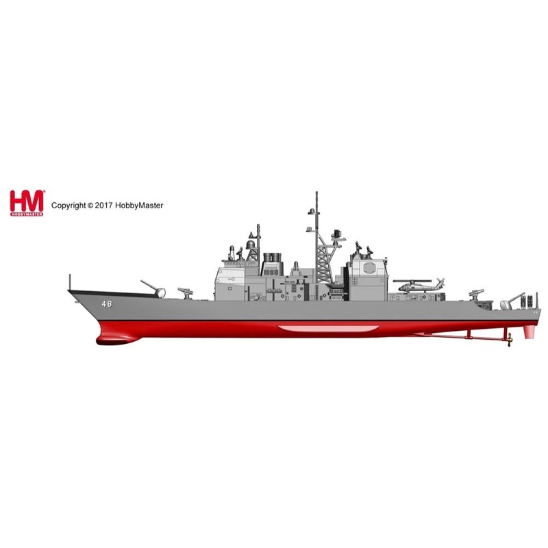 1/700 USS Yorktown (CG-48) Ticonderoga Class Guided Missile Cruiser