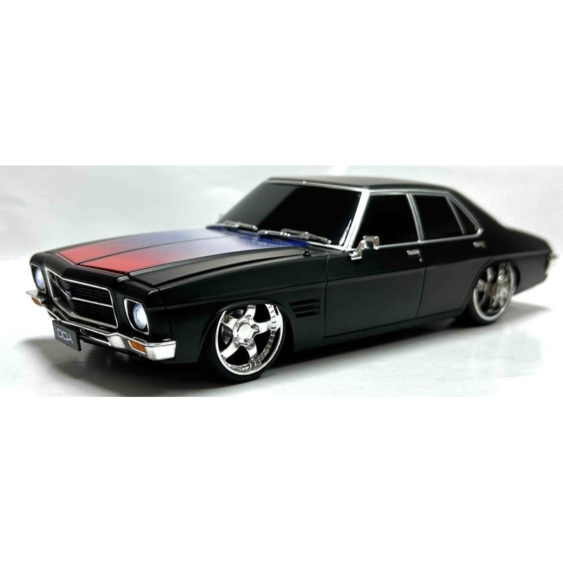 1/24 Matte Black w/Red/Blue Colour Shift Stripe Holden HQ Custom Spectra Rides Light Up
