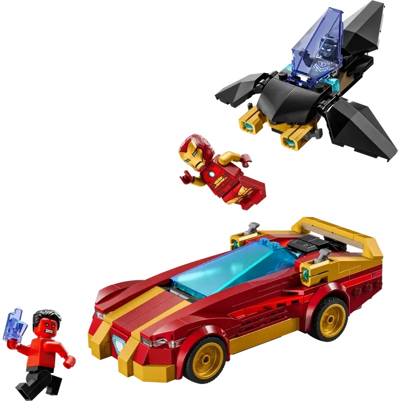 Iron Man Car & Black Panther vs. Red Hulk