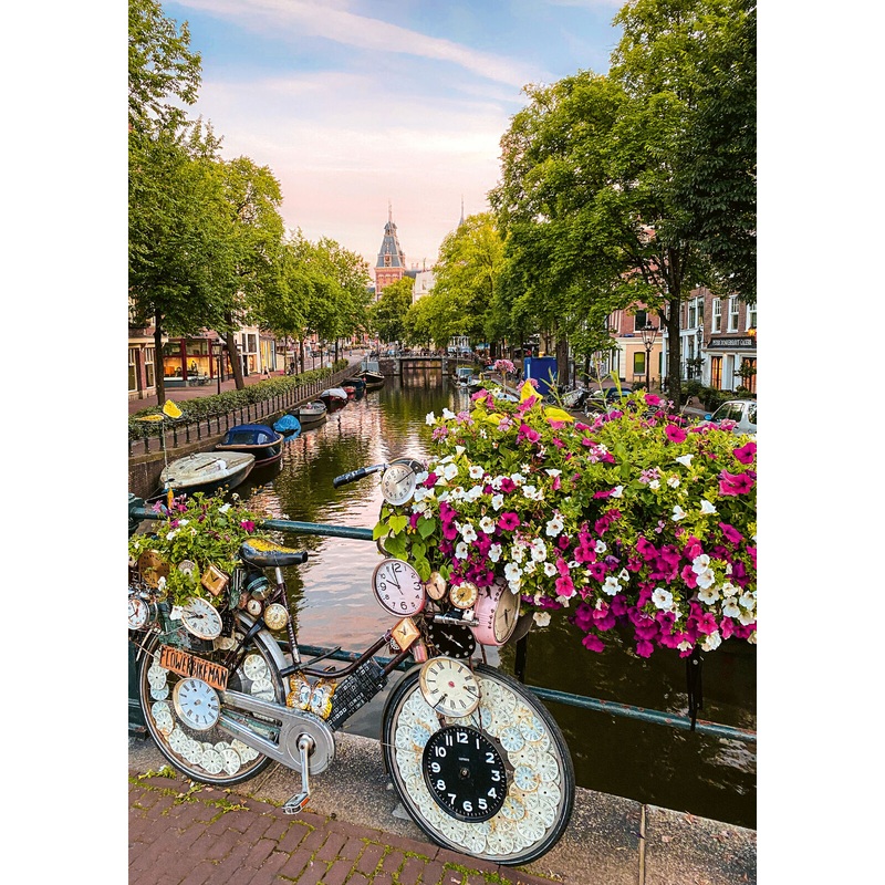 1000pc Bicycle and Flowers in Amsterdam Puzzle