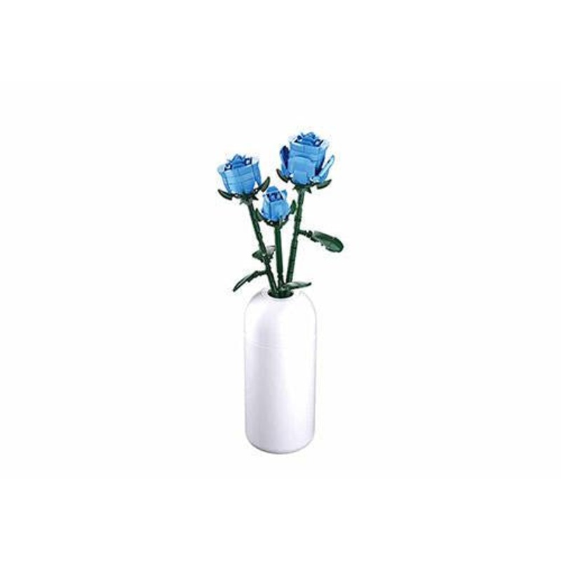 238pc Blue Rose with DIY Vase