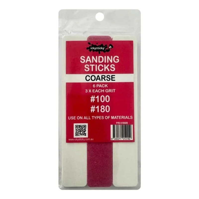 Sanding Sticks – Coarse – 6 Pack