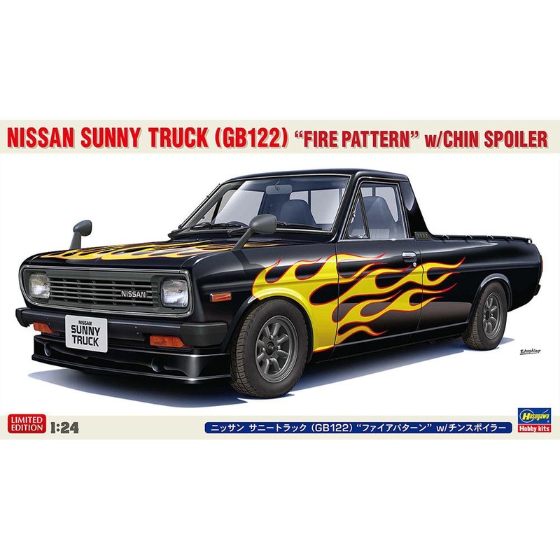 1/24 Nissan Sunny Truck (GB122) “Fire Pattern” with Chin Spoiler