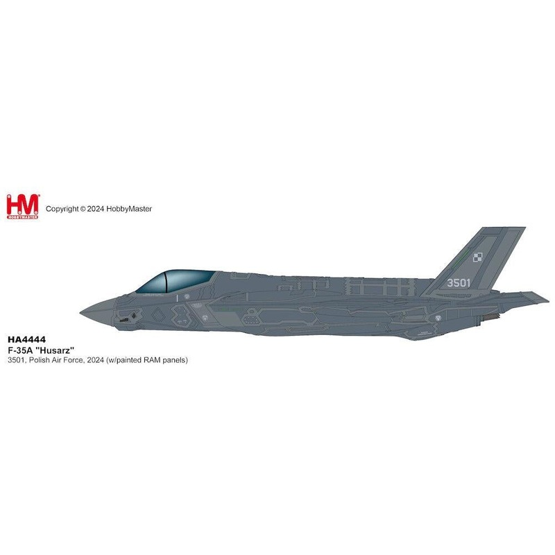 1/72 F-35A “Husarz” 3501 Polish Air Force 2024 (with Painted RAM Panels)