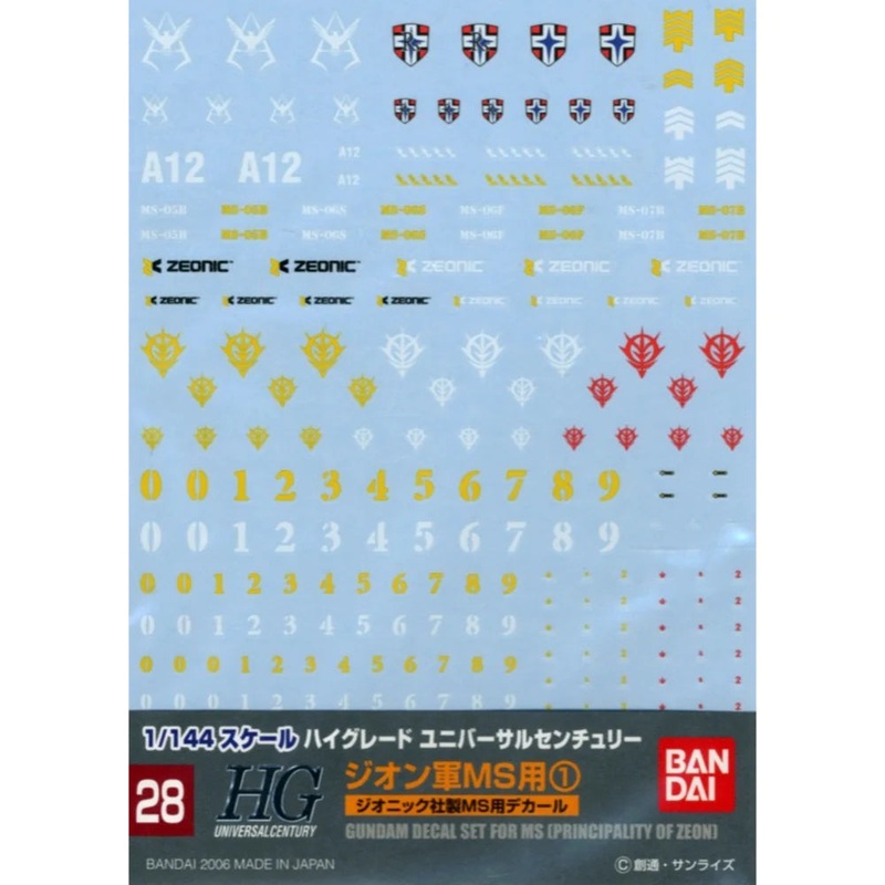 [Duplicate. Use SKU: G50574961] Gundam Decal 28