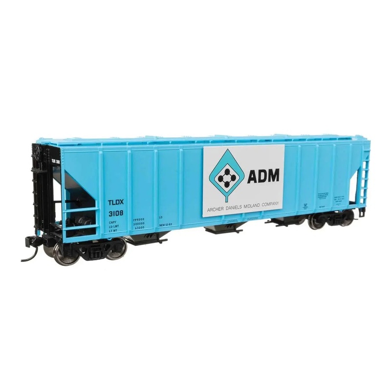 HO 50′ Pullman-Standard PS2-CD 4427 3-Bay Covered Hopper Ready to Run Archer-Daniels-Midland #3108