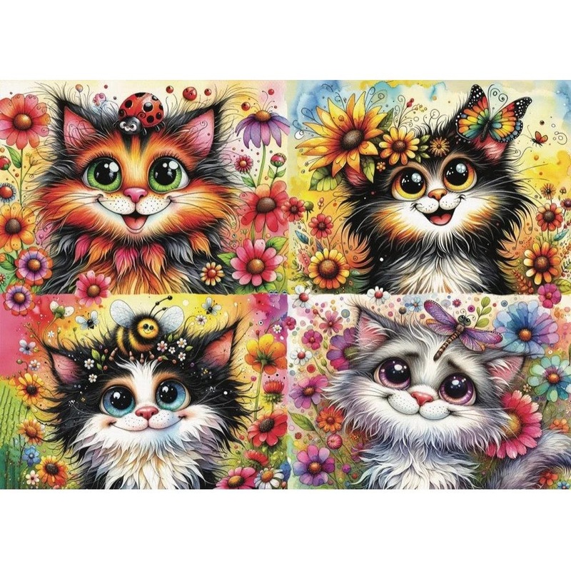 1000pc Cat-Titude Squad Jigsaw Puzzle