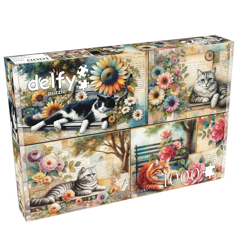 1000pc Catnap In The Park Jigsaw Puzzle