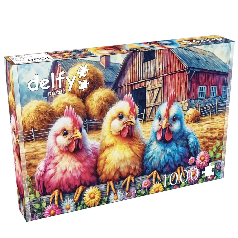 1000pc Egg-Citing Trio Jigsaw Puzzle