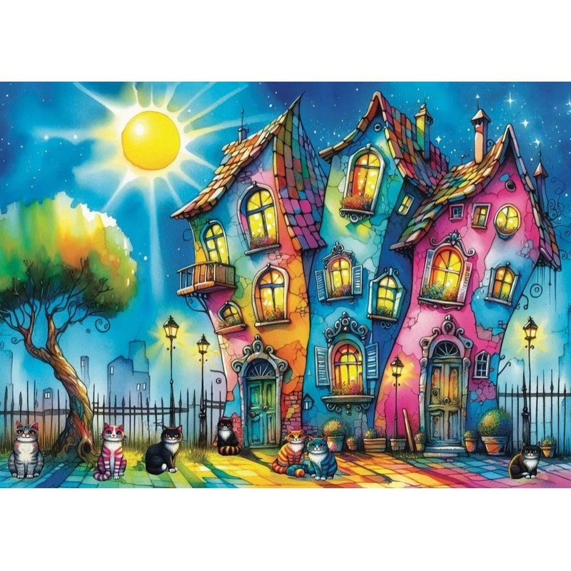 1000pc Meowtiful Night Jigsaw Puzzle