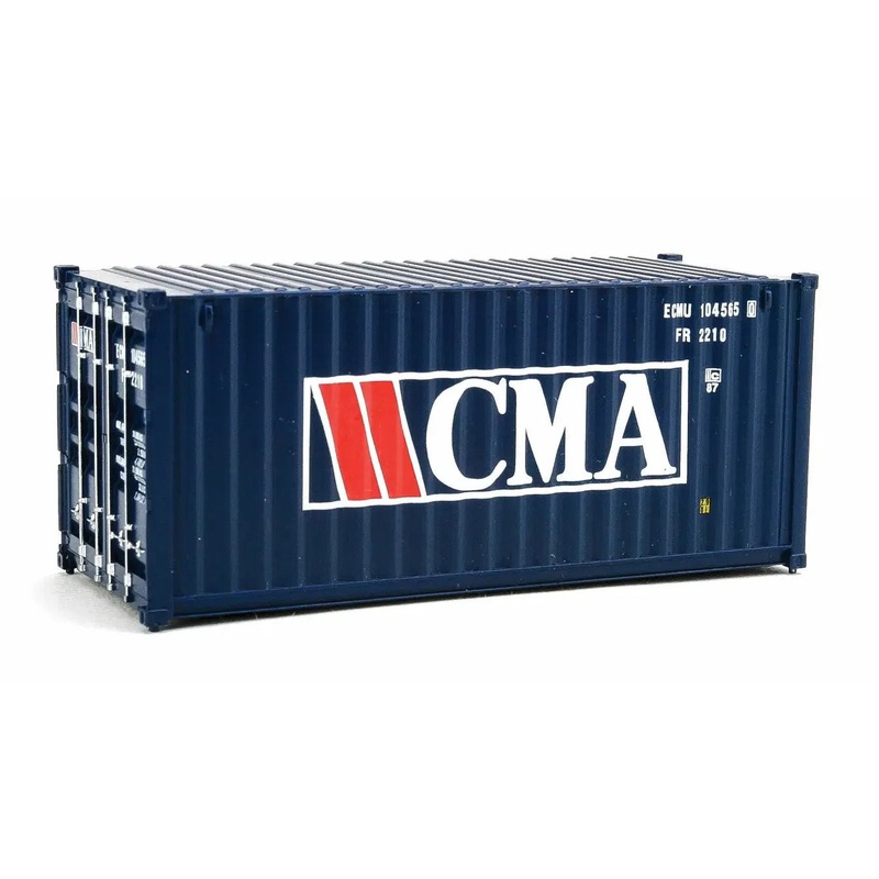 HO 20′ Corrugated Container – Assembled- CMA (Blue White Red)