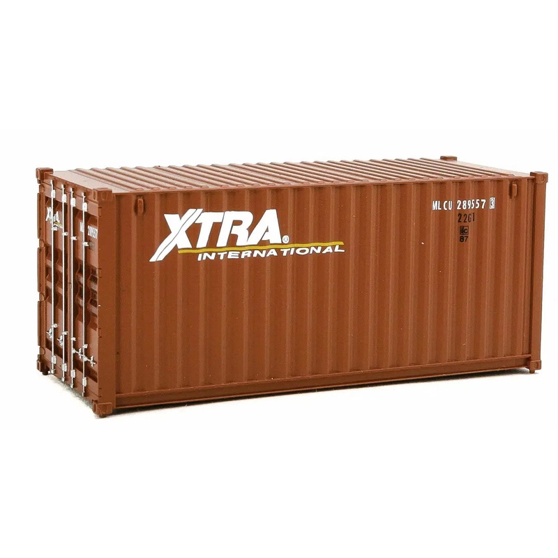 HO 20′ Corrugated Container – Assembled- Xtra Leasing (Brown White)
