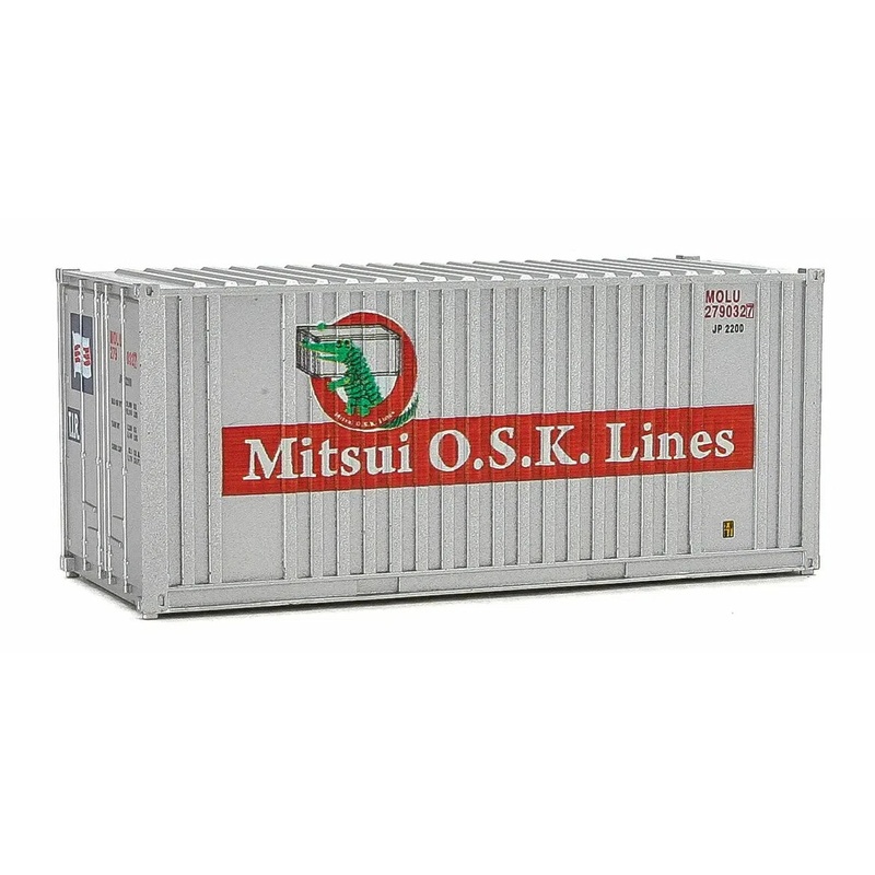 HO 20′ Corrugated Container with Flat Panel – Assembled- Mitsui OSK Lines (Gray Red Alligator Logo)