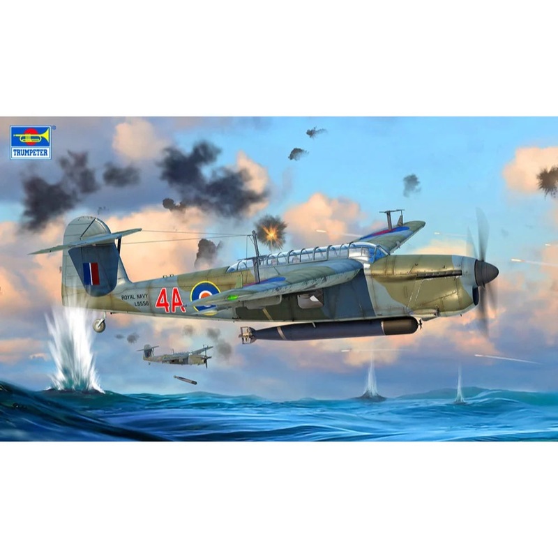 1/48 Royal Navy Fairey Barracuda Mk11 Torpedo Bomber Plastic Model Kit