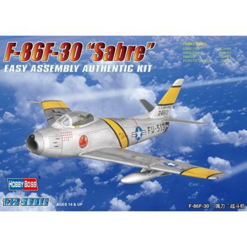 1/72 F-86F-30 “Sabre” Fighter Plastic Model Kit