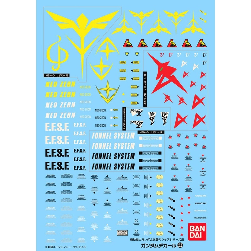 Gundam Decal 23 MG Multiuse – Char’s Counterattack