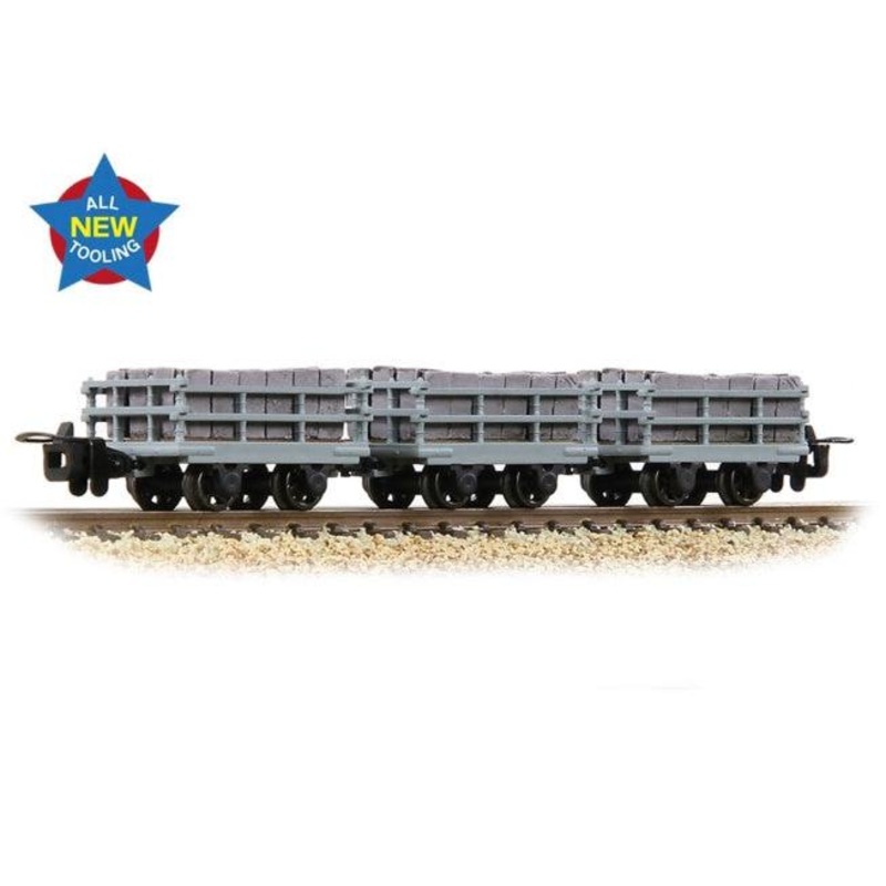 OO9 Dinorwic Slate Wagons with Sides 3-Pack Grey [WL]