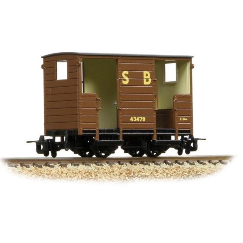 OO9 RNAD Open-End Brake Van Statfold Barn Railway Brown