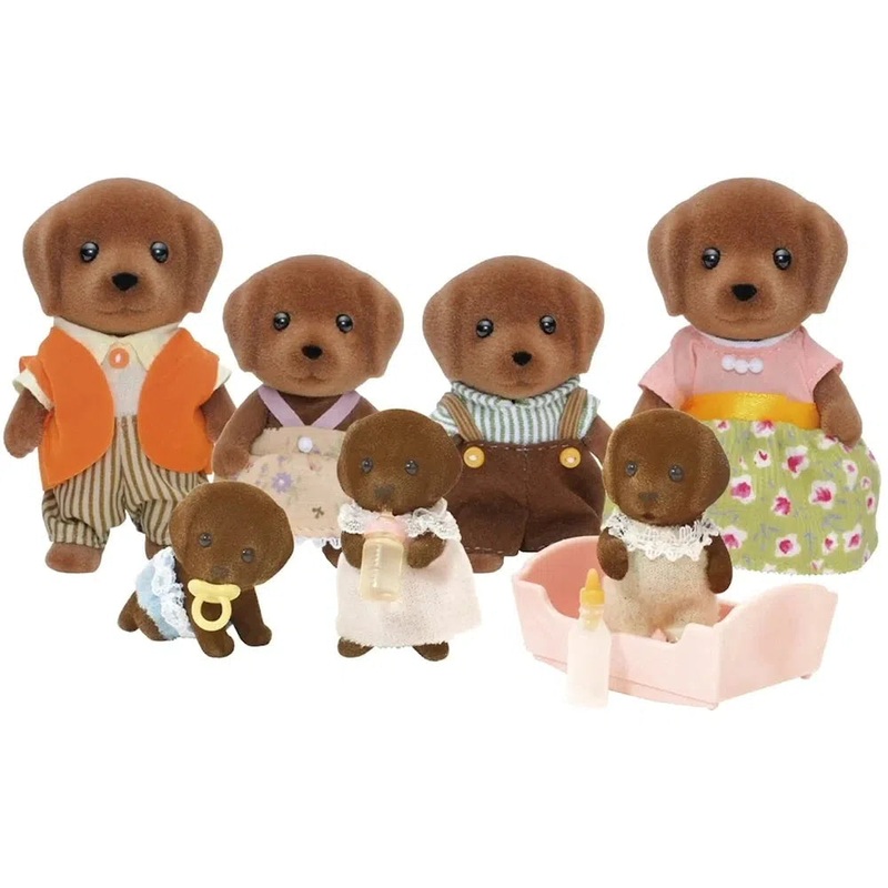 Chocolate Labrador Family