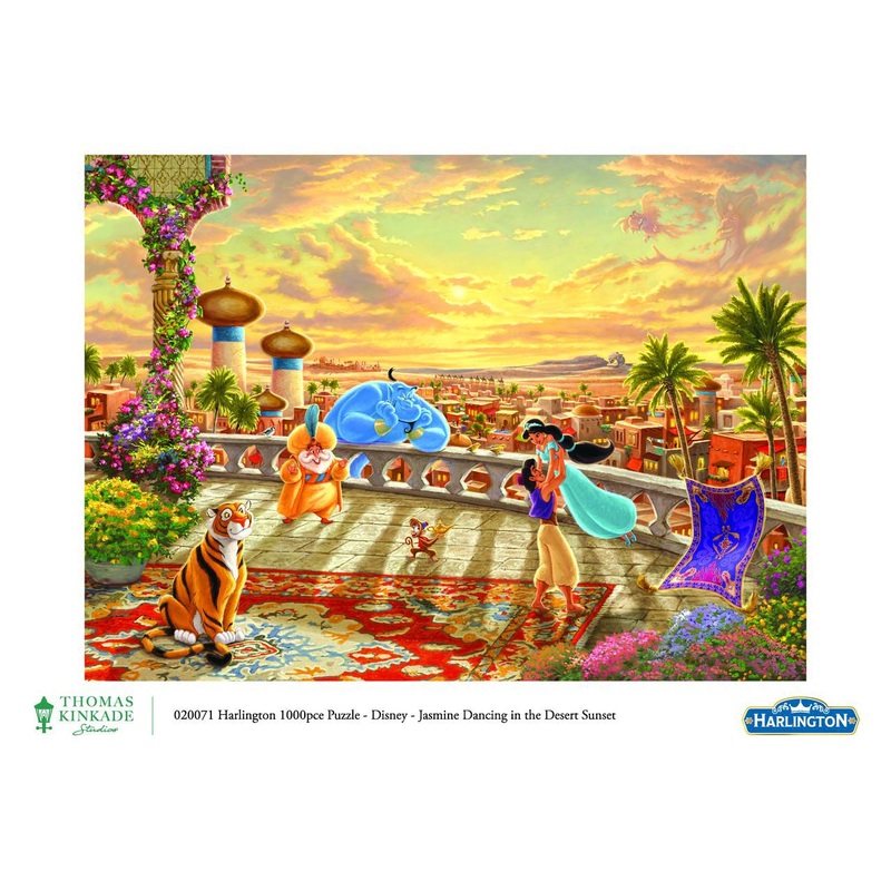 1000pc Thomas Kinkade: Disney – Jasmine Dancing in the Desert Sunset Puzzle