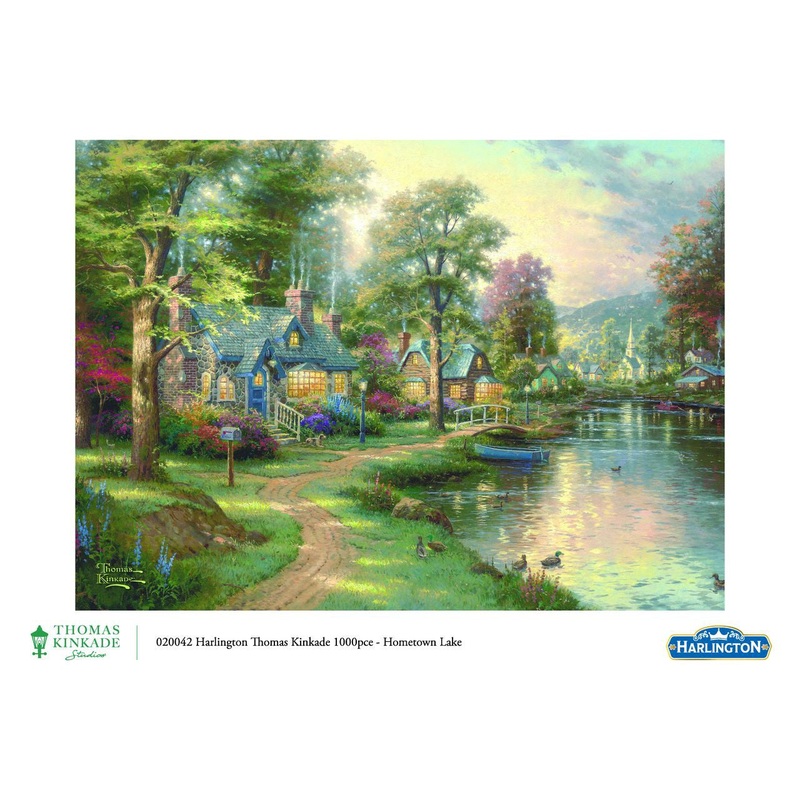 1000pc Thomas Kinkade: Hometown Lake Puzzle