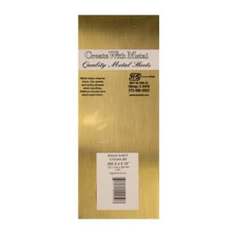 250 Brass Sheet 0.005 x 4 x 10   1pkt