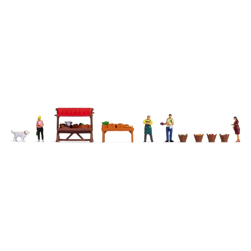 HO Themed Figures Set Vegetable Stall