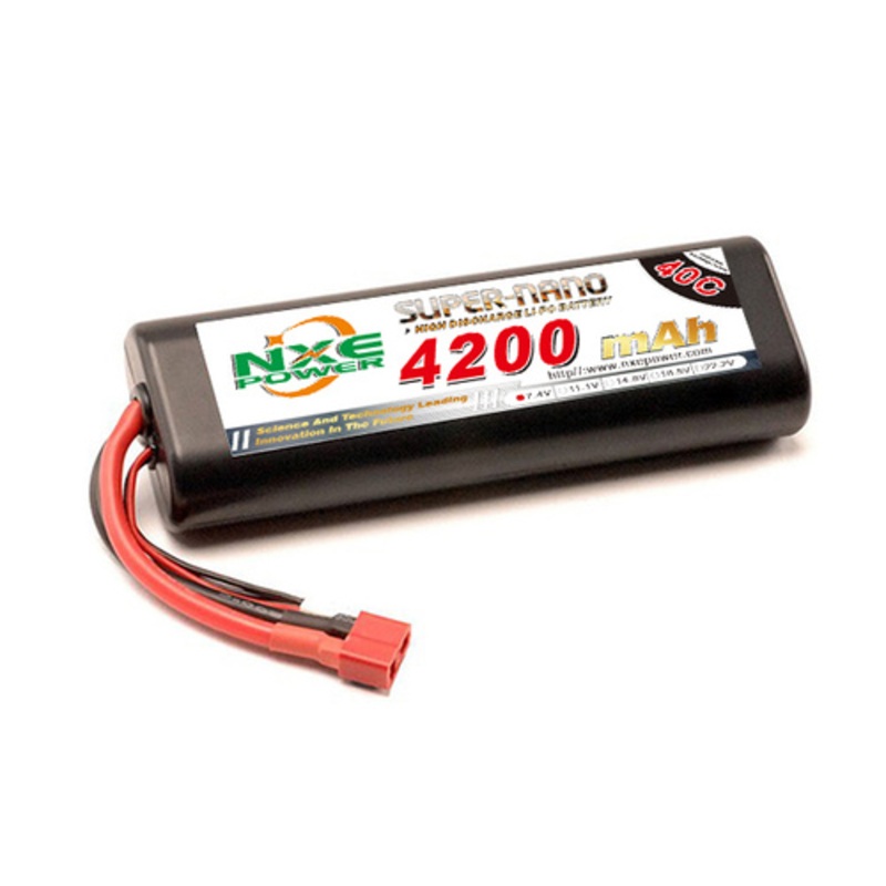 NXE 7.4V 4200Mah 40C Round Hard Case Deans