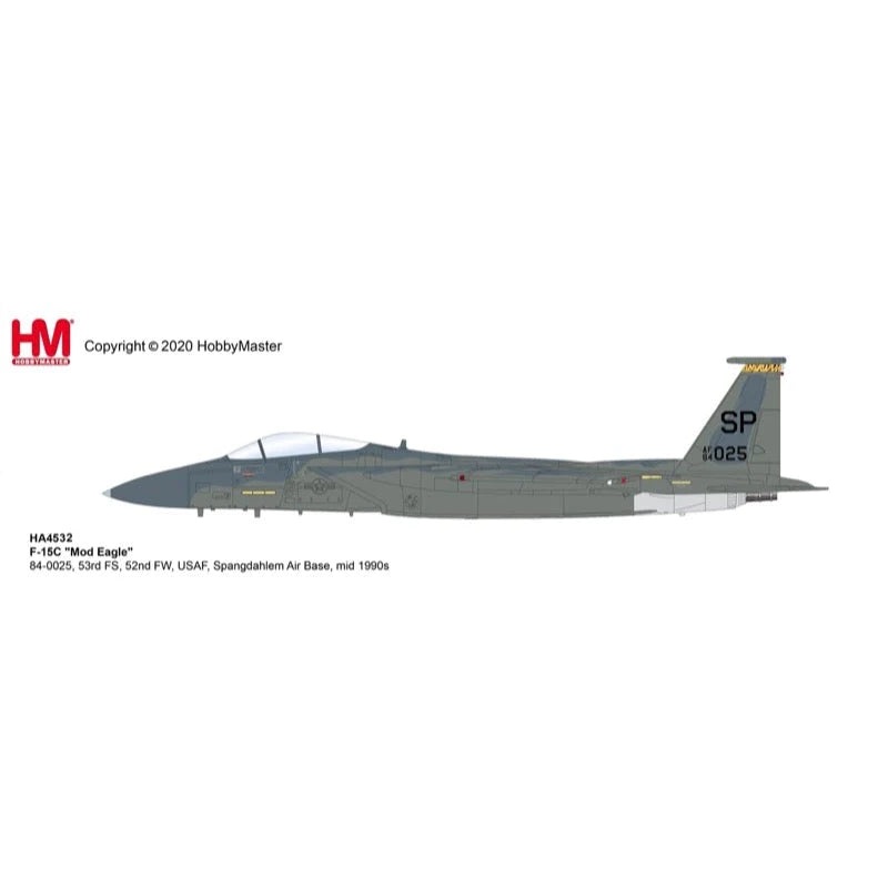 1/72 F15C Mod Eagle 840025 53rd FS 52nd FW USAF Spangdahlem Air Base mid 1990s