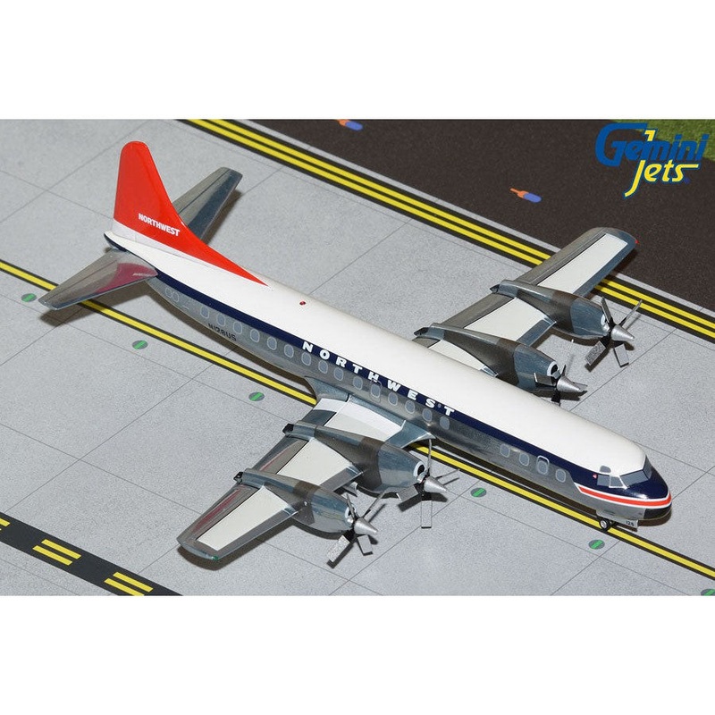 1/200 Northwest Orient Airlines L188C Electra N128US polished belly
