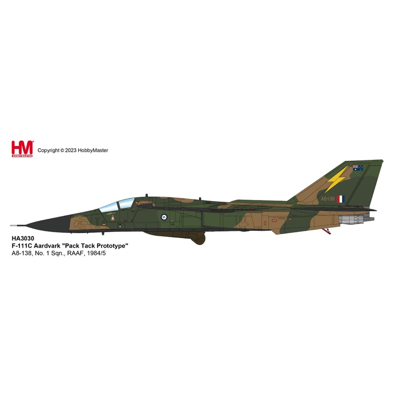 1/72 RAAF F-111C Aardvark No.1 Sqn Pave Tack Prototype A8-138 1984