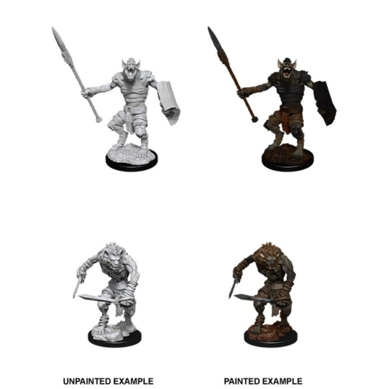 D&D Nolzurs Marvelous Unpainted Miniatures: Gnoll and Gnoll Flesh Gnawer
