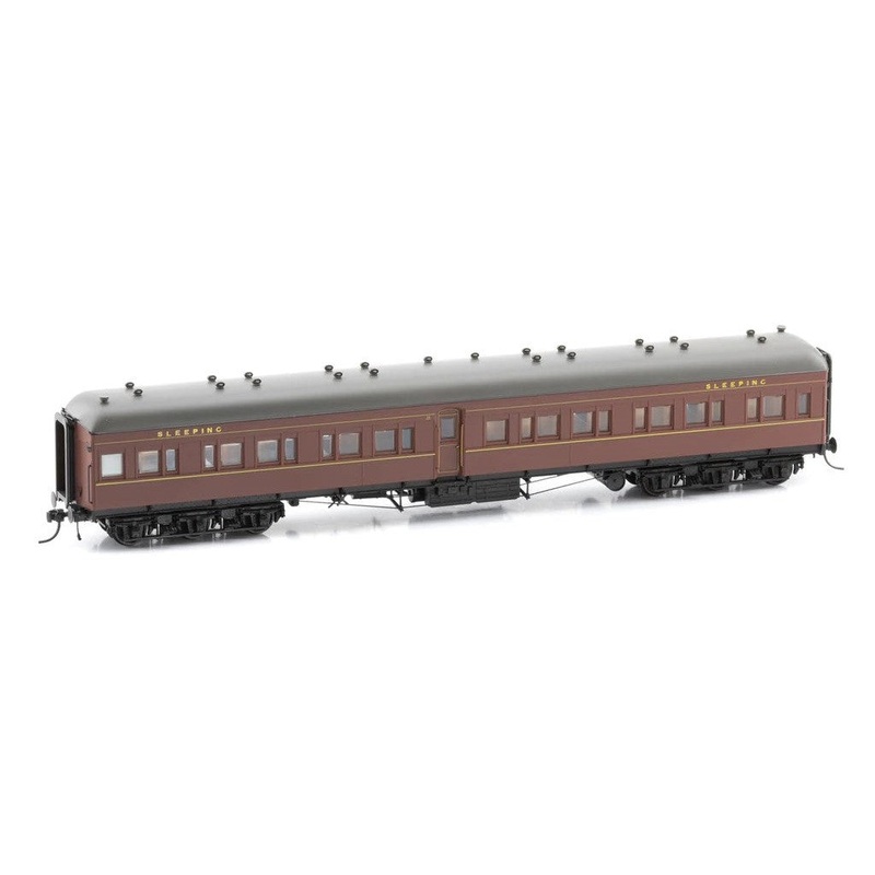 HO TAM 1925 12 Wheeler Sleeper Car – Indian Red