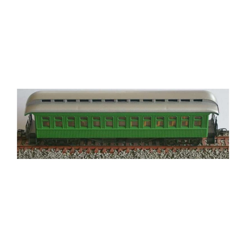 HO Wooden Clerestory 1st Class Car Green