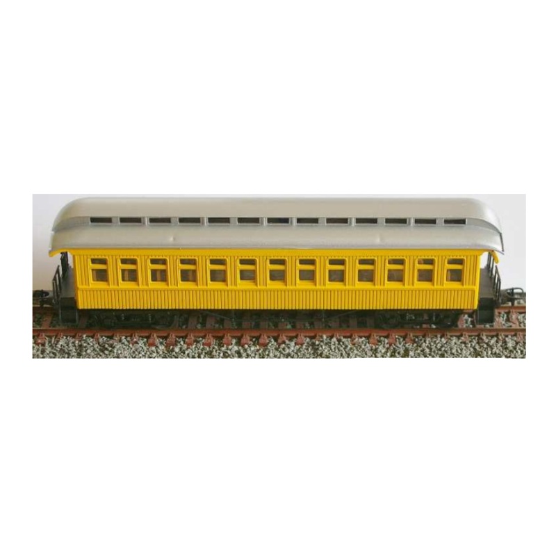 HO Wooden Clerestory 1st Class Car Yellow