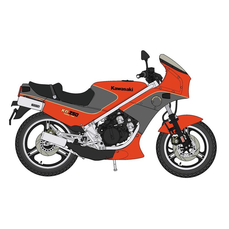 1/12  Kawasaki KR250 (KR250A) ‘Red/Gray Color’